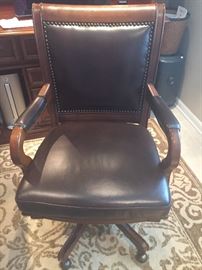 LOT # 341  Leather office chair $90.00 ea. 1of 2           2 available * BUY IT NOW PAYPAL*