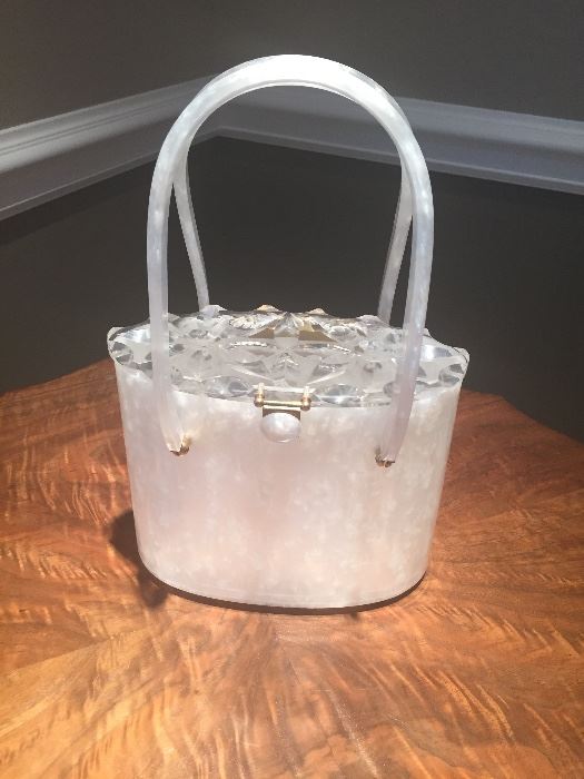  -Lucite Handbag $25.00.00 ***BUY IT NOW PAYPAL** Original Rialto N.Y. Condition is perfect~missing locking clasp **BUY IT NOW PAYPAL ** LOT#343