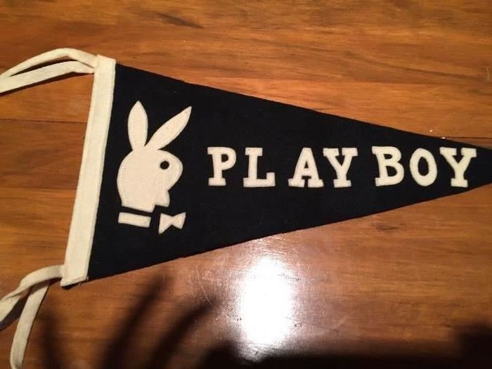 SOLD----PLAYBOY vintage pennant $20.00 **BUT IT NOW PAYPAL**LOT#376