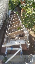 Tallish A-Frame and Extension ladders.