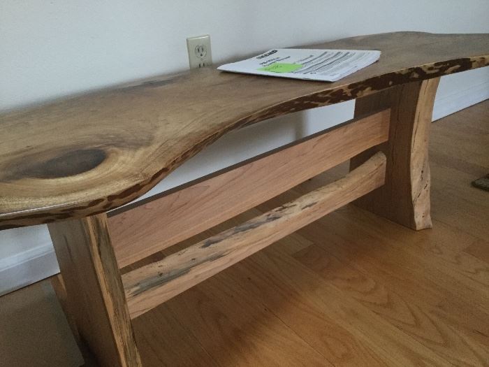 Handmade wooden bench