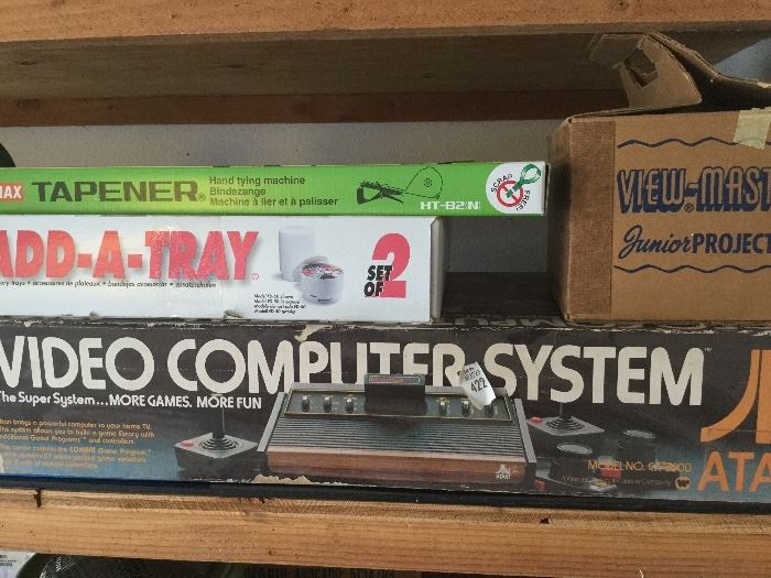 Atari 2600 video game system and game cartridges