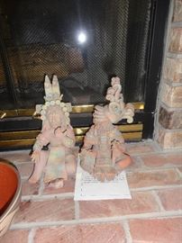 Clay models of Mayan shaman