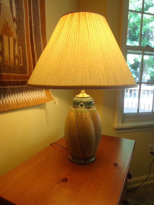 Several similar hand made lamps