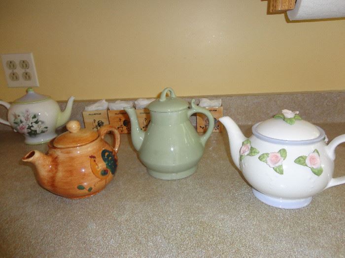Collection of teapots - one musical