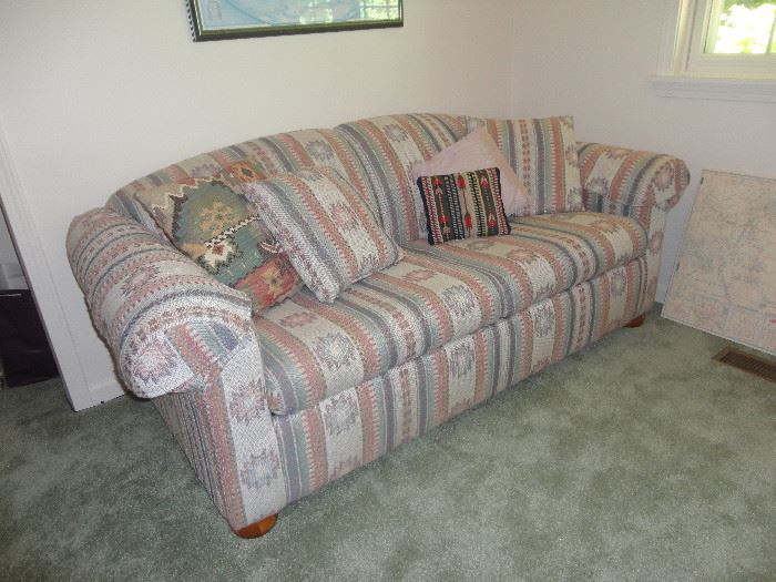 Loveseat/bed with American Indian style pattern