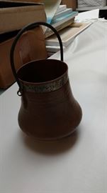 small copper pot
