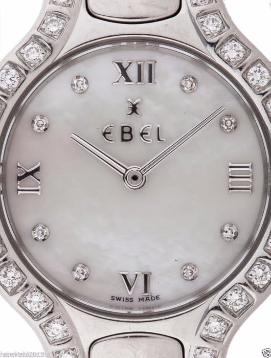 EBEL Diamond Bezel MOP Diamond Dial Beluga Womans Watch MSRP$5799 MINT