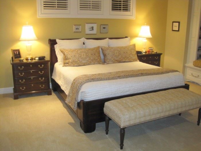 Ethan Allen King size Bed Suite. Mattress is not for sale.