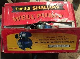1 HP Well Pump New In Box