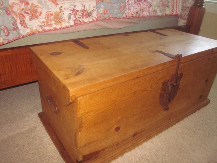 Antique pine chest 