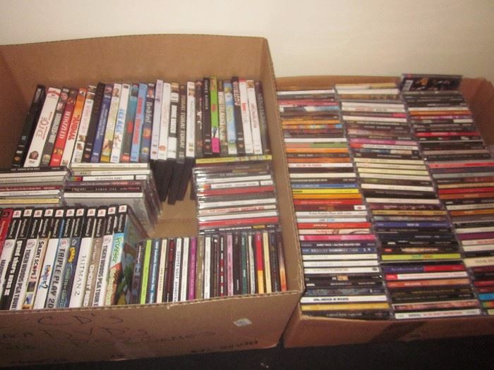 CD's, DVD's, Playstation games 