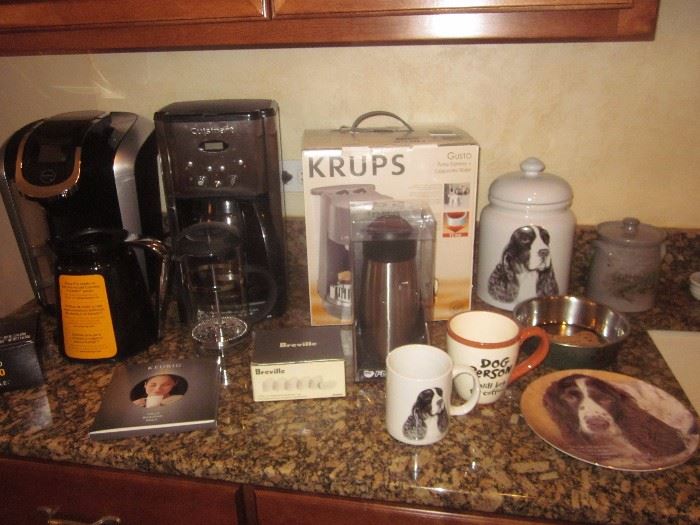 Coffee Pots, Keurig 2.0 w/ pot, dog cups