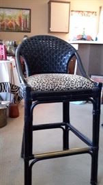 Wicker bar stool