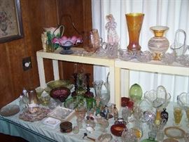 BRIDE'S BASKET SOME OF THE GLASS PIECES