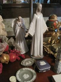 Lladro  Jesus statue & Wedgewood
