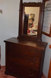 Handsome Vintage Chest and Mirror