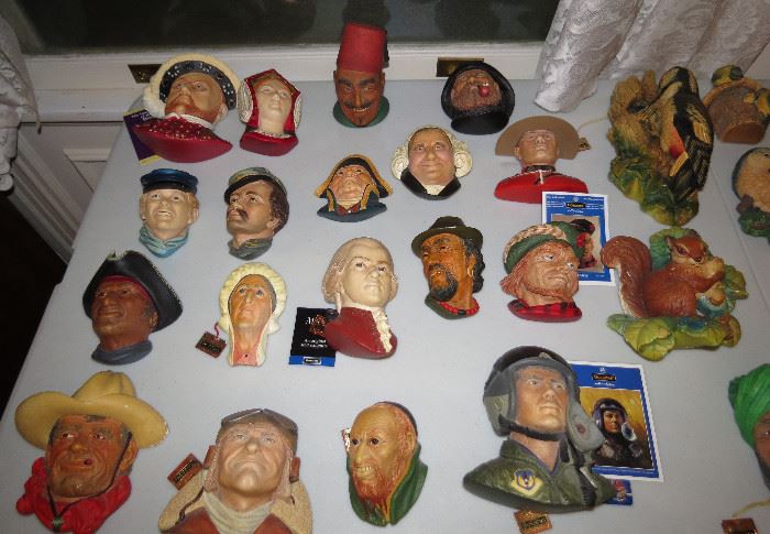 75+ Vintage early 60s Bosson Heads and more, All signed original shipped from England many very Rare editions.