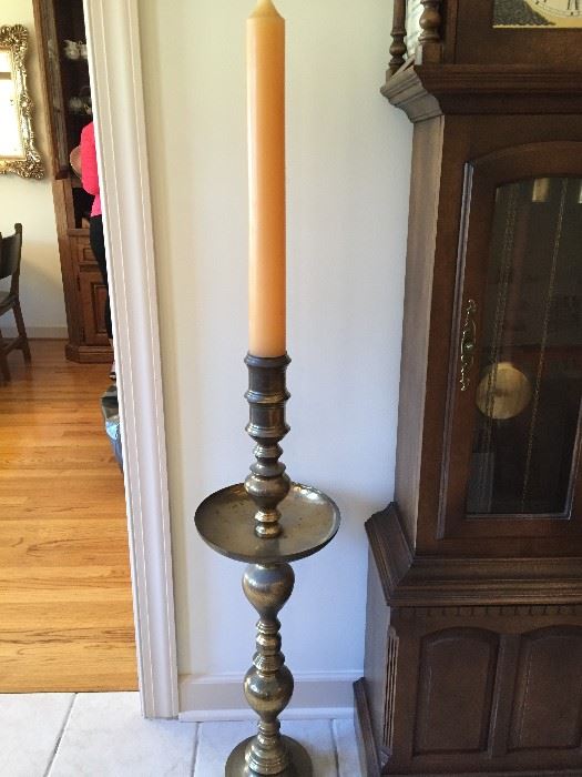 Large candle holder and candle