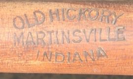 Old Hickory Martinsville Indian stamp that is on each chair of the set of 4 Old Hickory chairs
