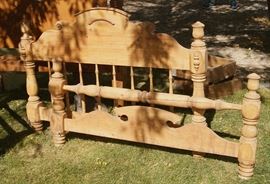Circa 1860's pine headboard and footboard, Utah