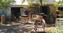 Sorting through items for the sale!