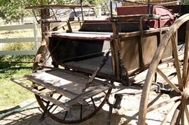 Antique "Country estate village cart" for 4 passengers, "back to back". Needs restoration