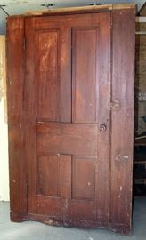 Pine wardrobe, mahogany grain painted from Salt Lake City, circa 1860-70's