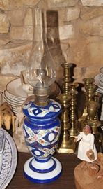 Misc. smalls, English brass candleholders