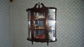 Antique Curved Glass Cabinet