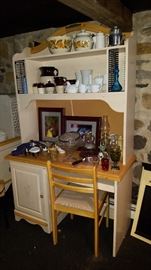 Desk / Bookshelf & Oil Lamps