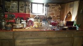 Glassware, Bird Cages & Toys