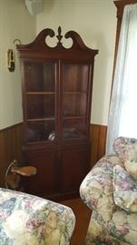Mahogany Governor Winthrop Corner Cabinet