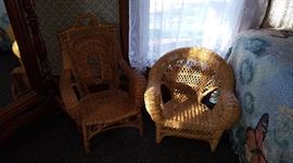 Ornate Antique Wicker Chairs