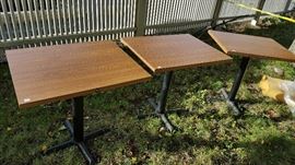 Two top restaurant tables