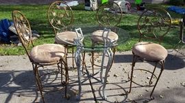 High top table and chairs $195