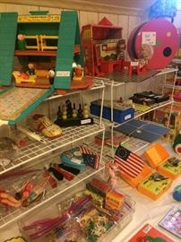 Large selection of vintage toys