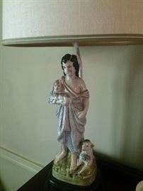 Companion vintage figurine lamp