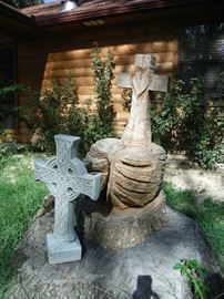 WOODEN AND CONCRETE CROSSES