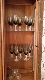Sixteen piece glass goblet set