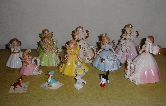 Josef Originals birthday girls and other small figurines