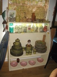shabby chic shelves and collectibles
