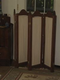 small curtained folding screen