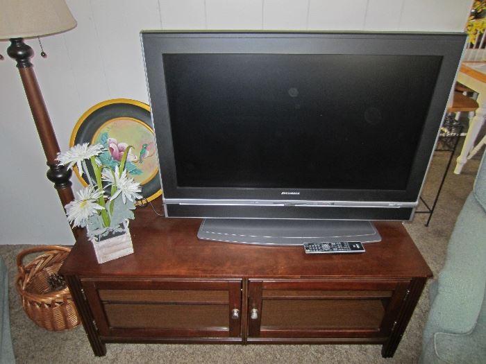 37" TV with DVD player. 