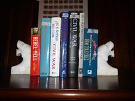 Civil War Books, Alabaster bookeneds