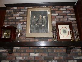 Many Civil War framed prints