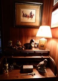 Small scale roll top desk