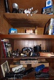 Lionel train set, Hunting books, cameras, etc