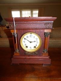 Antique Seth Thomas mantle clock(as is) with porcelain face 