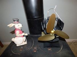 Antique bunny door stop